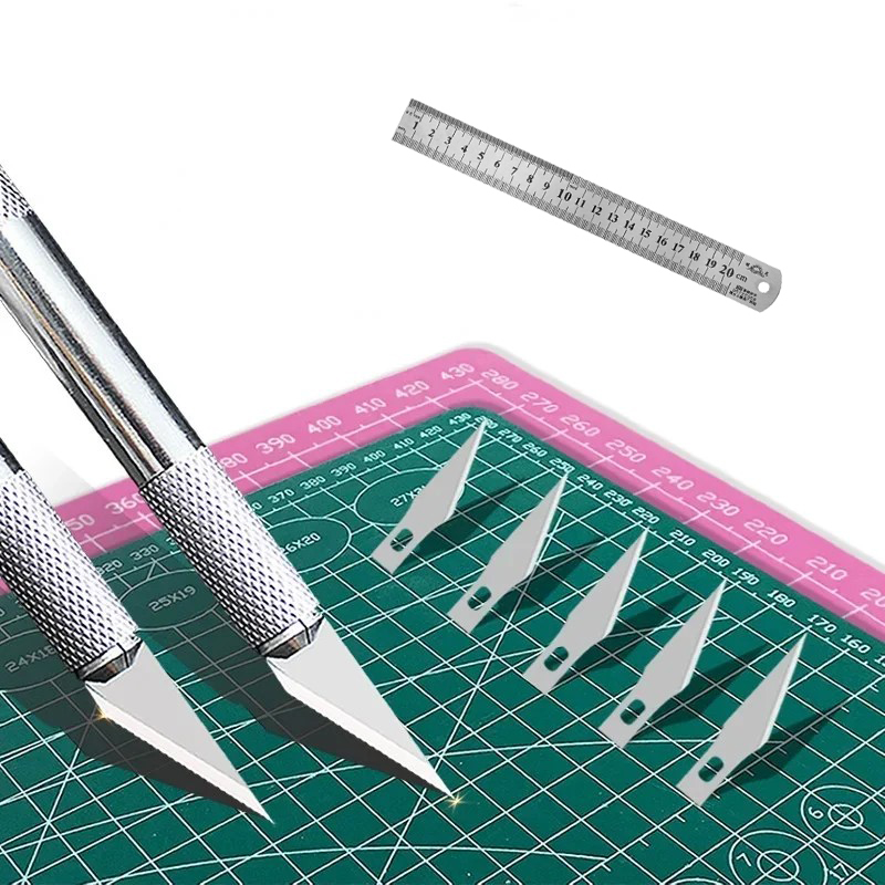 Leatherwork Ruler - A3 커팅 패드 조각칼/자 세트 PVC