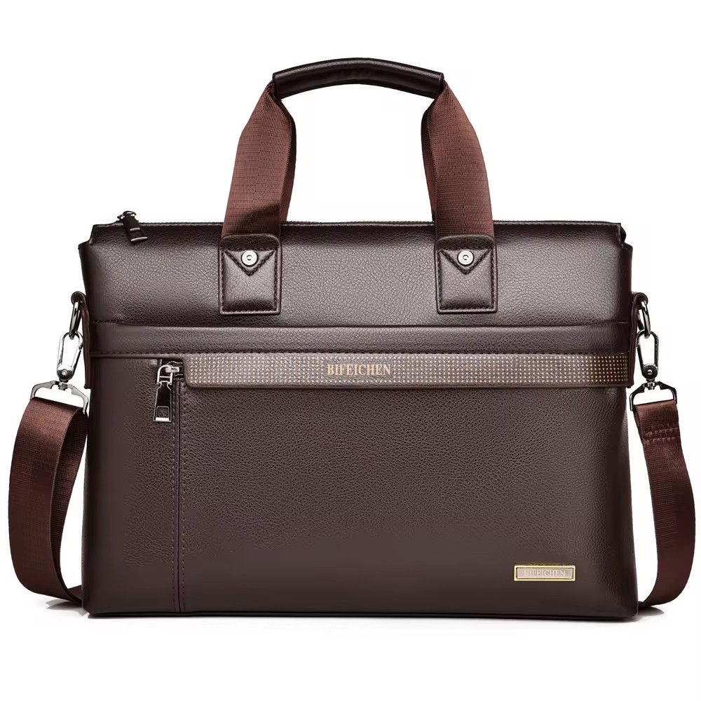 Leather Work Laptop Bag - 2026 새로운 남성 서류 가방 고품질