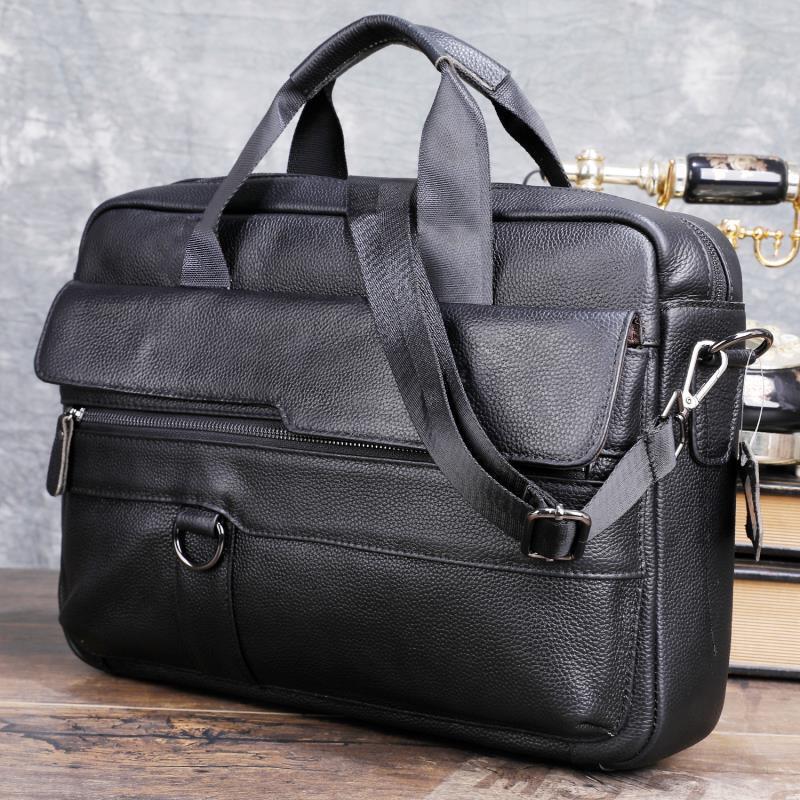 Leather Work Laptop Bag - 남자에 대 한 큰 남자의 정품