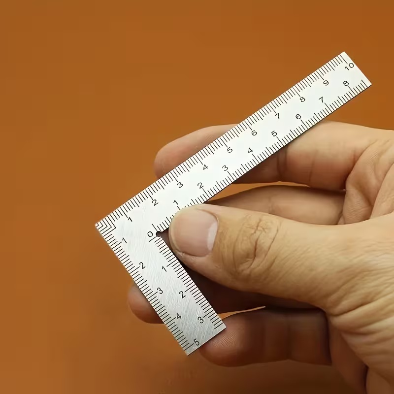 Leatherwork Ruler - 미니 L자형 스테인리스 스틸 자 -