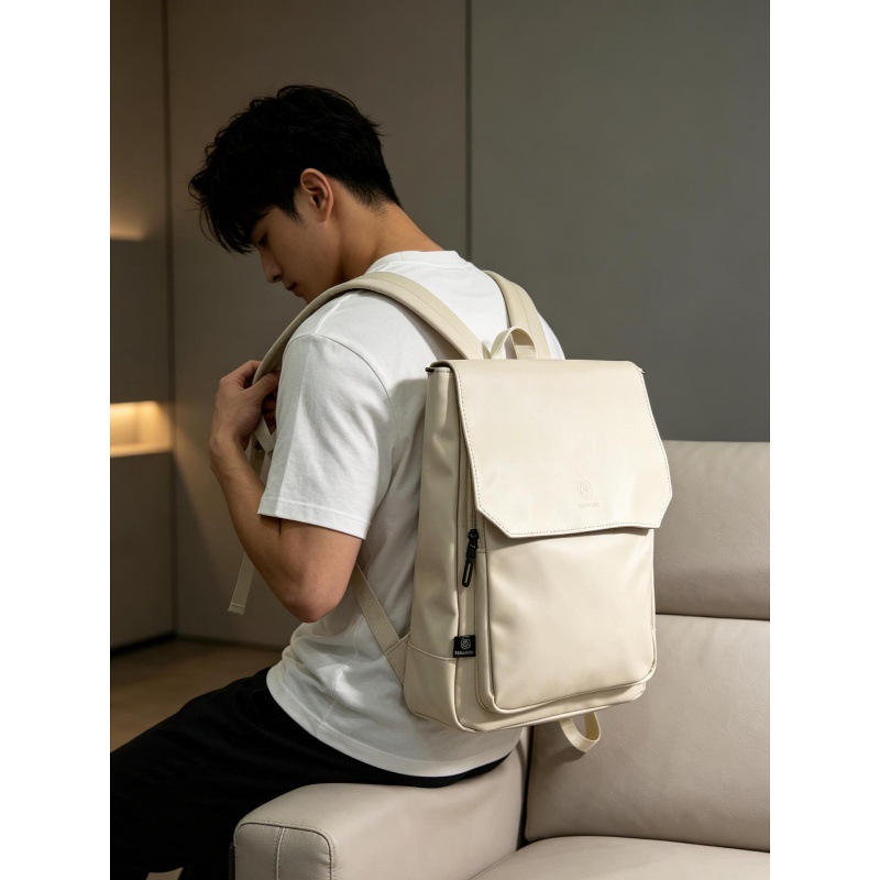 고품질 플랩형 PU 가죽 소재의 남성용 노트북 백팩,  - Leather Work Rucksack 리뷰 및 가격