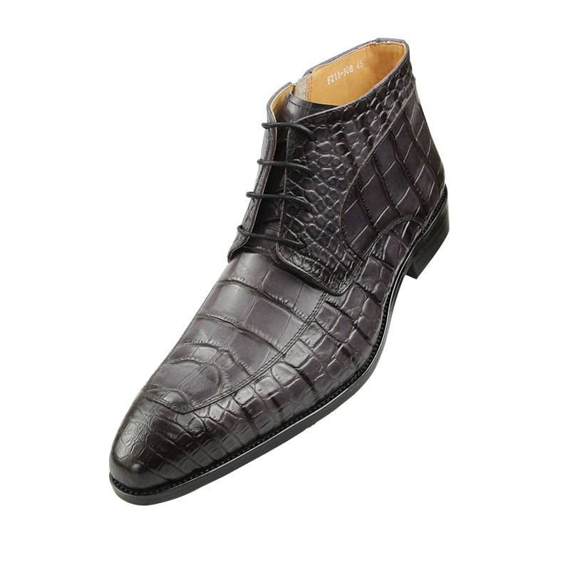 순수 소가죽 가죽 스킨 프린트 레이스업 앵클 부츠, 순 - Leatherworking Classic 리뷰 및 가격