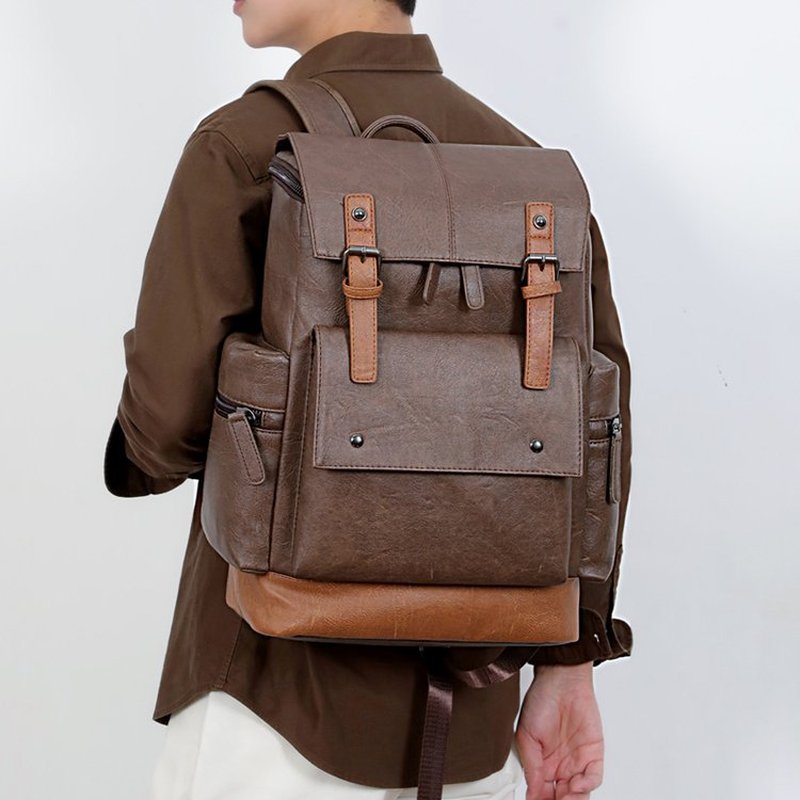 뉴 빈티지 남성용 가죽 백팩 대용량 15.6인치 노트북 - Leather Work Laptop Bag 리뷰 및 가격