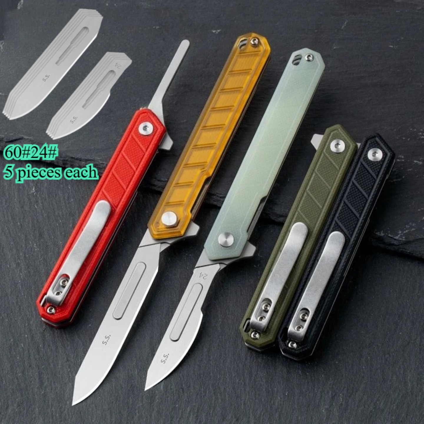 교체 가능한 칼날이 있는 수제 칼, G10 그립, 종이 - Leatherworking Items 리뷰 및 가격