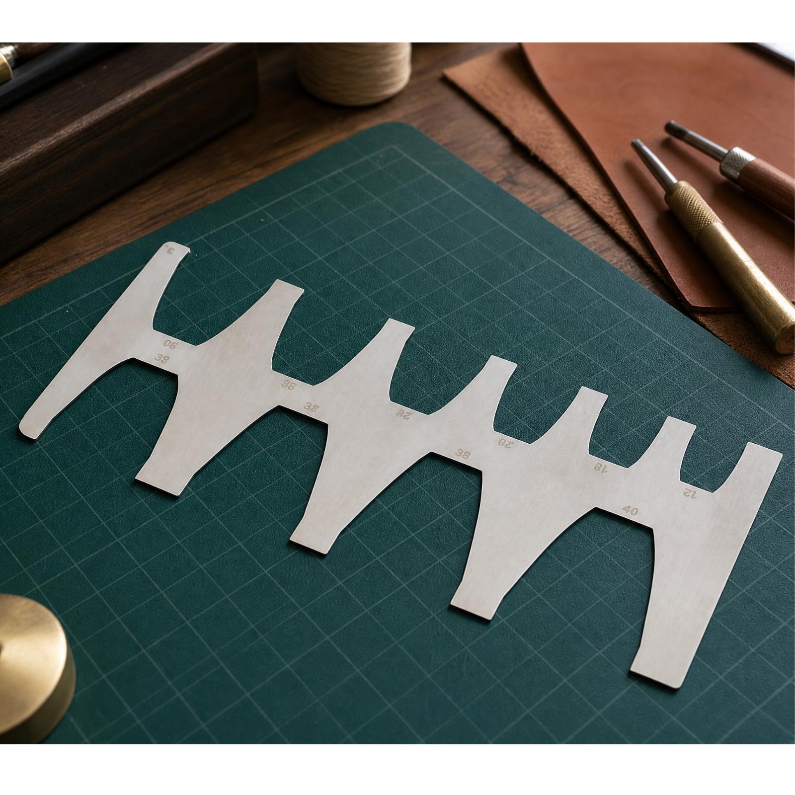 벨트 끝단 템플릿 자, 두께 1.2mm, 스테인리스 스 - Leatherwork Ruler 리뷰 및 가격