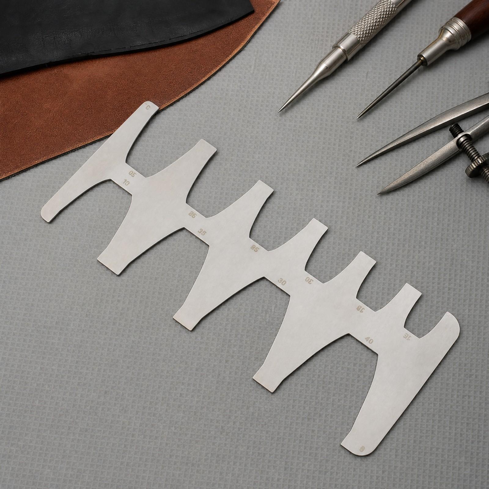 벨트 끝단 템플릿 자, 두께 1.2mm, 스테인리스 스 - Leatherwork Ruler 리뷰 및 가격