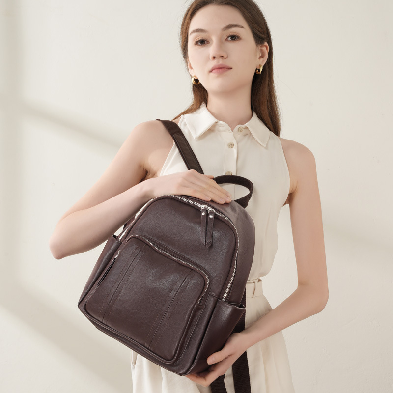 젠시 여성용 백팩 대형 여성용 가방 천연 가죽 레트로  - Leather Work Rucksack 리뷰 및 가격