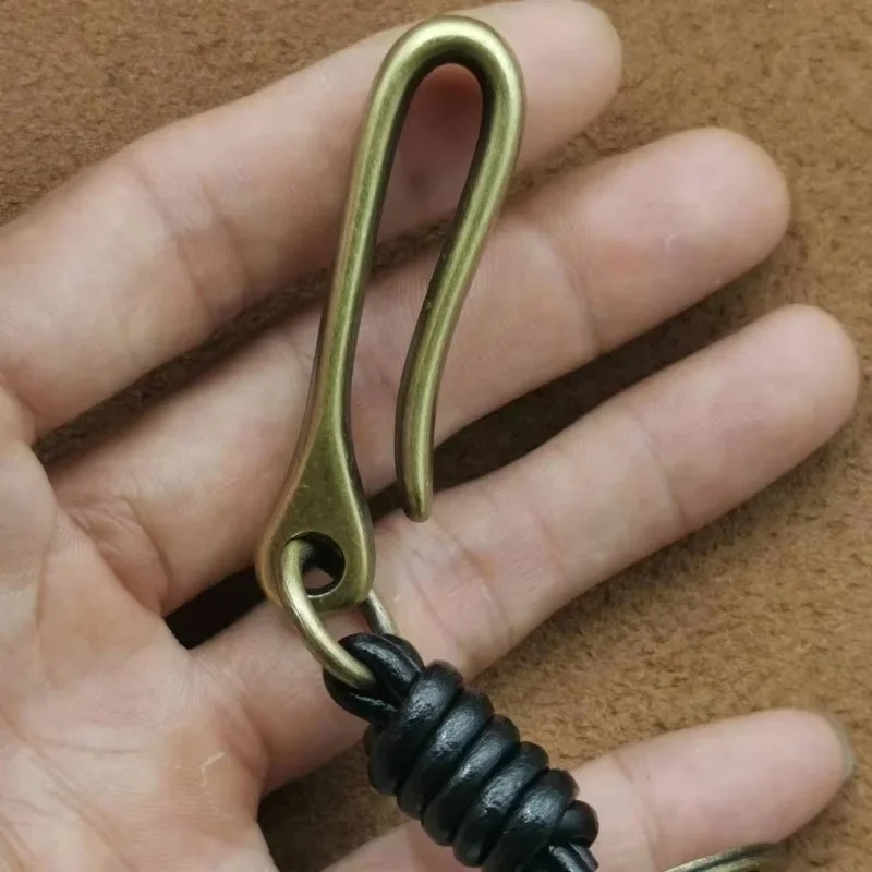 남성용 수제 정품 가죽 키 링, 청동 U자형 키 링,  - Leatherwork Ruler 리뷰 및 가격