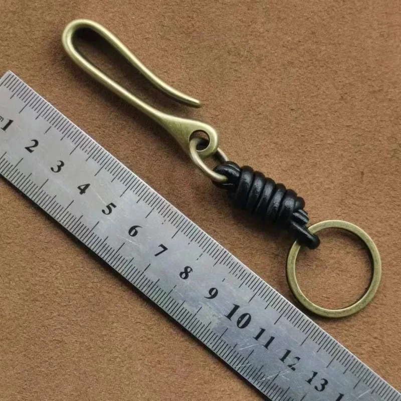 남성용 수제 정품 가죽 키 링, 청동 U자형 키 링,  - Leatherwork Ruler 리뷰 및 가격