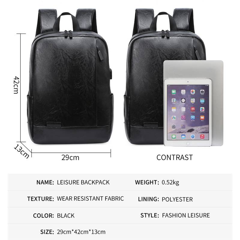 남자 유행 배낭 PU 가죽 가방 서류 가방 사무실 캐주 - Leather Work Laptop Bag 리뷰 및 가격