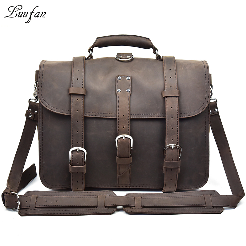 두꺼운 미친 말 가죽 노트북 배낭, 대용량 정품 가죽  - Leather Work Rucksack 리뷰 및 가격