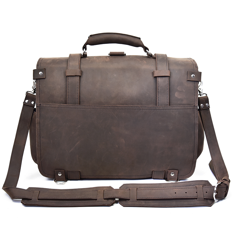 두꺼운 미친 말 가죽 노트북 배낭, 대용량 정품 가죽  - Leather Work Rucksack 리뷰 및 가격