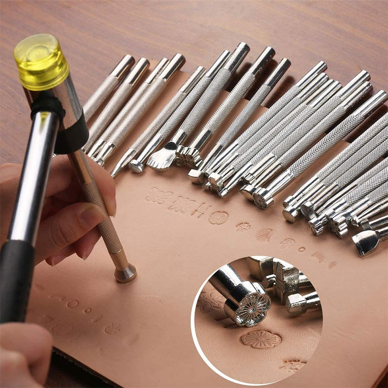 수공예 DIY 가죽 도구 가죽 조각 프린팅 도구 20종 - Leatherwork Hammer 리뷰 및 가격