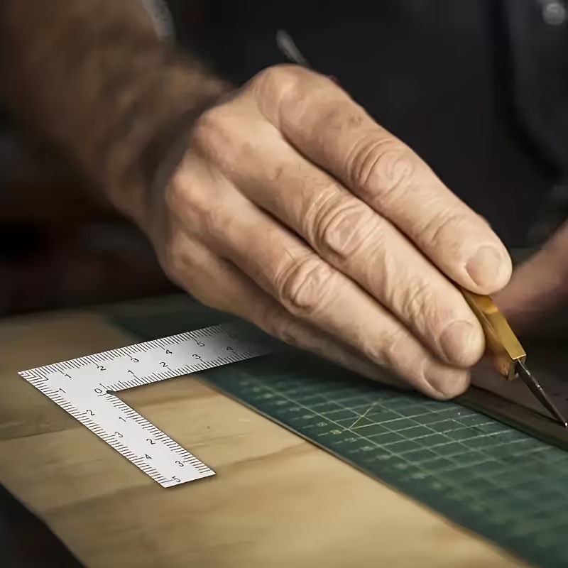 미니 L자형 스테인리스 스틸 자 - 가죽 공예 및 소규 - Leatherwork Ruler 리뷰 및 가격