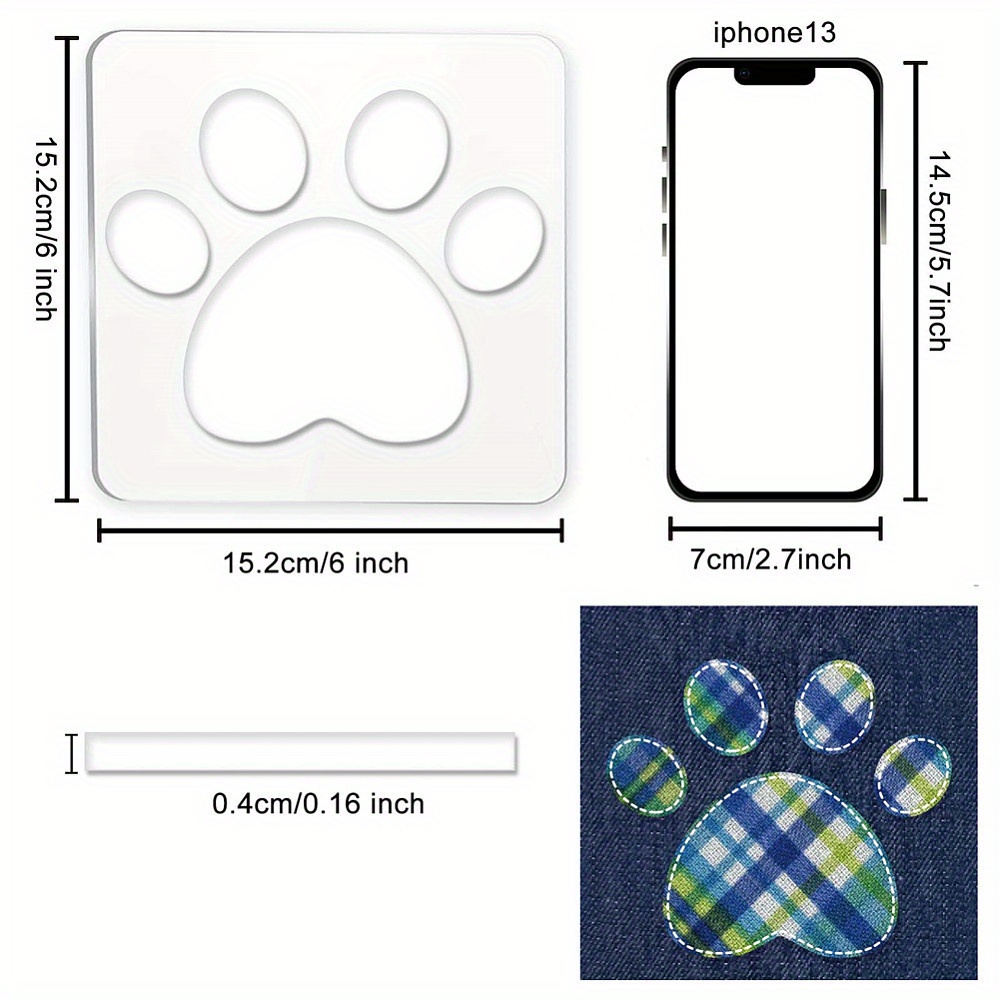 4PCS 아크릴 퀼팅 템플릿 키트 고양이 나비 발자국  - Leatherwork Ruler 리뷰 및 가격